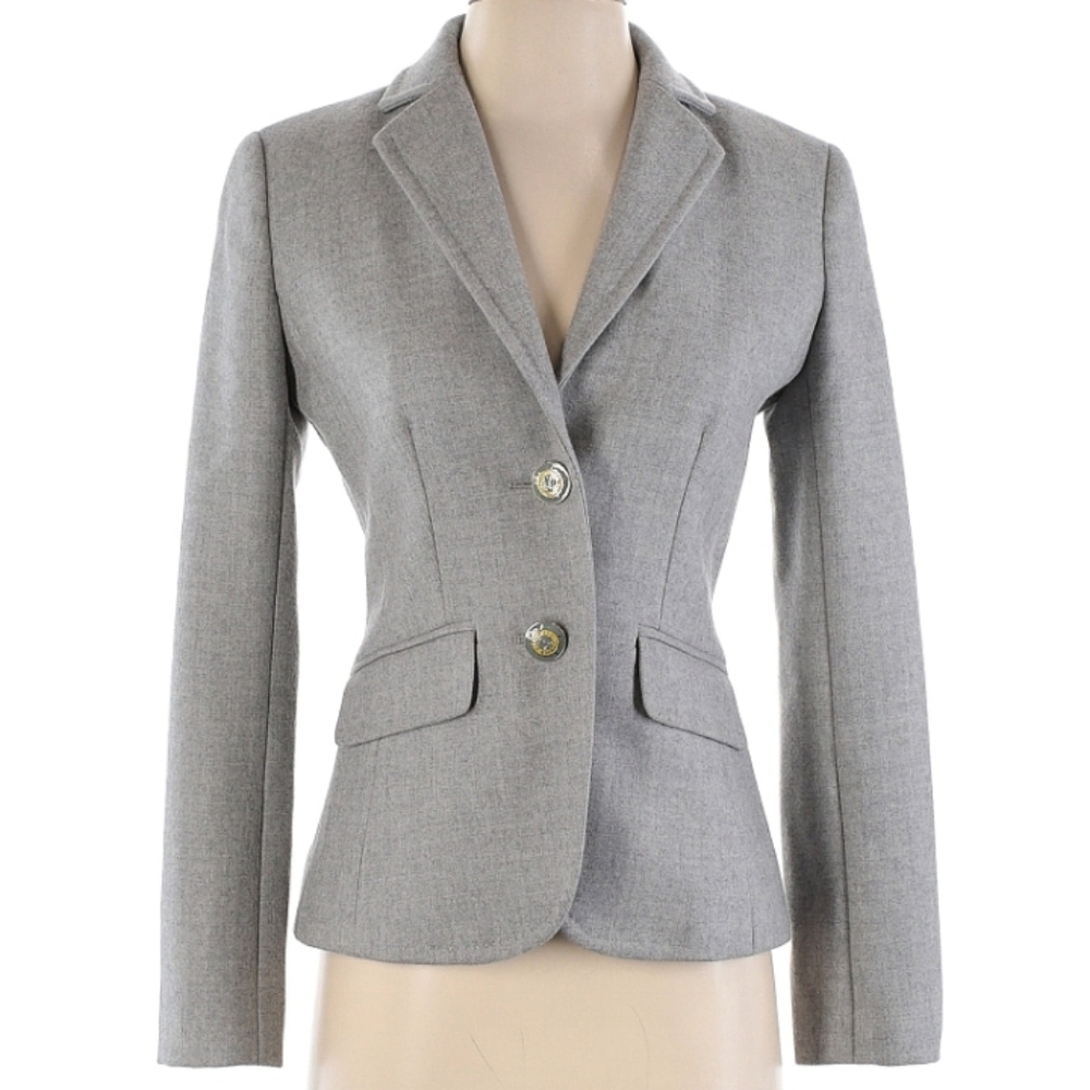 100% Wool J. Crew Women's Grey Blazer